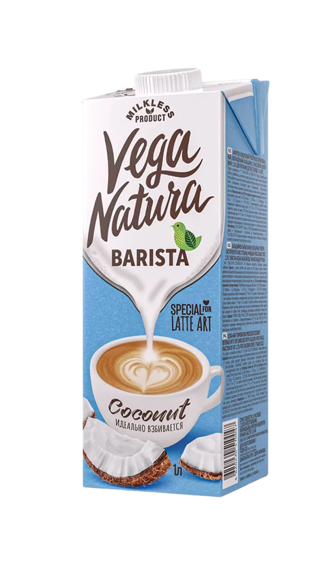 Растительное Кокосовое молоко Vega Natura BARISTA Coconut 1,2%, 1л