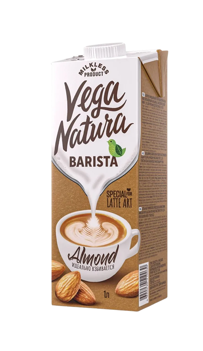 Растительное Миндальное молоко Vega Natura BARISTA Almond 1,2%, 1л