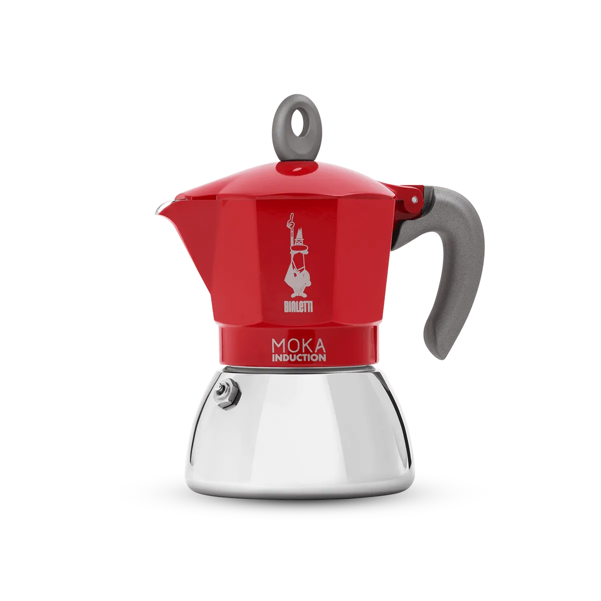 Гейзерная кофеварка Bialetti Moka Induction красная, 90мл