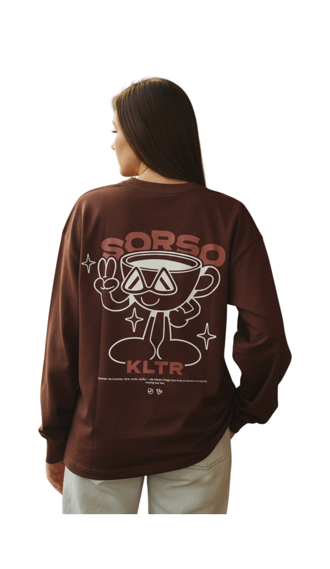 Лонгслив SORSO шоколад